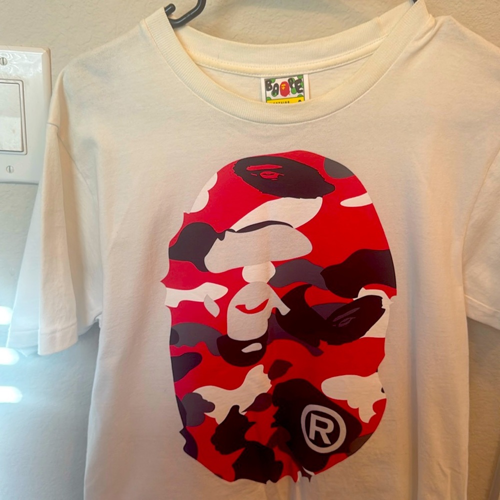 Bape red short sleeve tee never worn